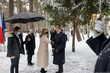 Ceremonia oficjalnego powitania prezydentów państw Grupy Wyszehradzkiej przez prezydenta Andrzeja Dudę 