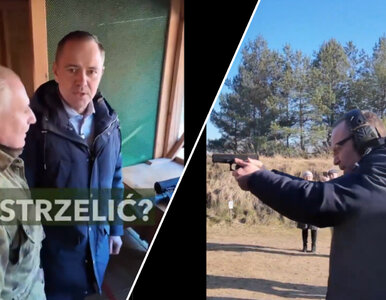 Miniatura: Nawrocki sfilmowany na strzelnicy....