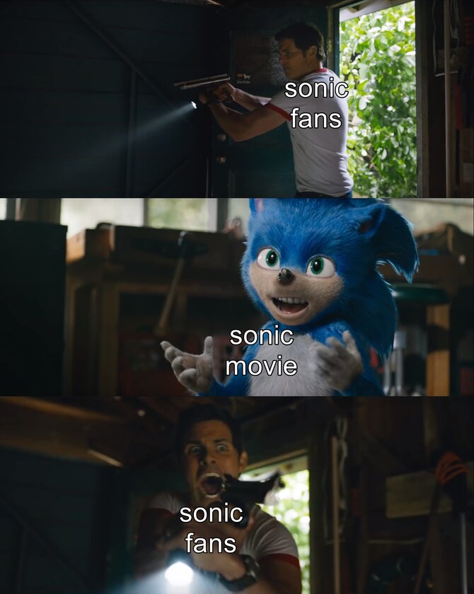 Mem po trailerze filmu „Sonic the Hedgehog” 