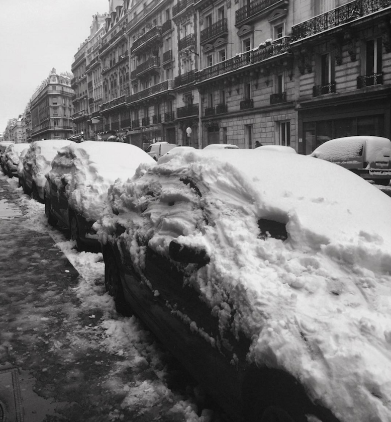 Zimowy krajobraz w Paryżu 