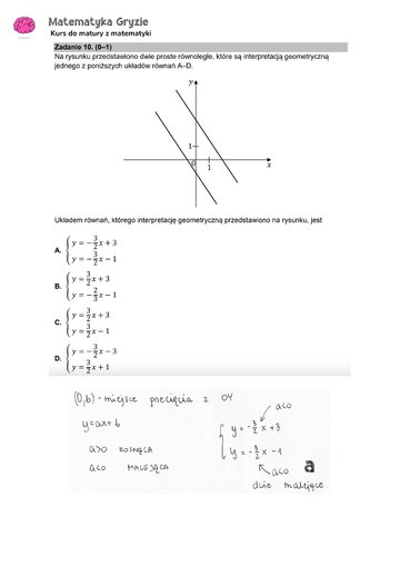 Zadanie 10 &ndash; Matura 2024. Matematyka &mdash; poziom podstawowy, Formuła 2015 &mdash; arkusze z&nbsp;odpowiedziami