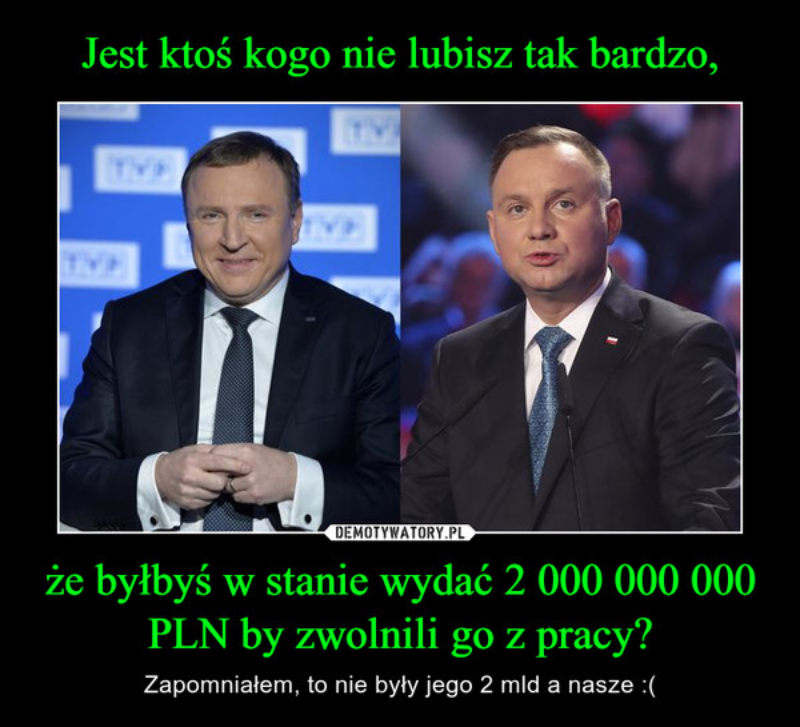 Mem po odwołaniu Jacka Kurskiego ze stanowiska prezesa TVP 