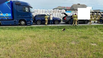 Wypadek na&nbsp;DK16 w&nbsp;Szczepankach