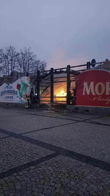 Spalona scena w Ustroniu 