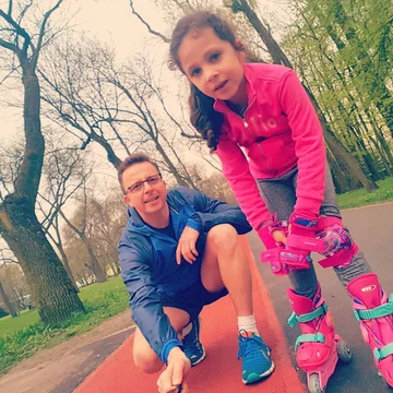 Dariusz Joński z córką Laurą 