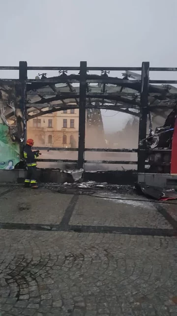 Spalona scena w Ustroniu 