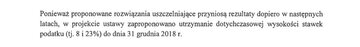 Fragment uzasadnienia projektu ustawy
