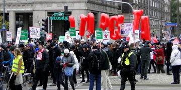 Protest przeciwko CETA w Warszawie 