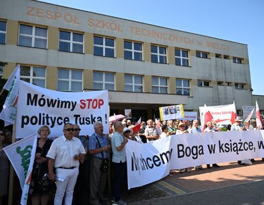 Miniatura: Protest podczas wystąpienia ministry...