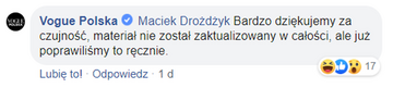 Odpowiedź Vogue Polska
