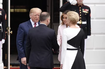 Melania i Donald Trump oraz Andrzej Duda i Agata Kornhauser-Duda 