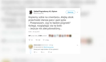 Wpisy zakładu pogrzebowego w mediach społecznościowych 