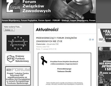 Miniatura: Przewodniczący Forum Związków Zawodowych...