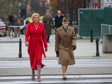 Agata Duda na obchodach Święta Niepodległości 