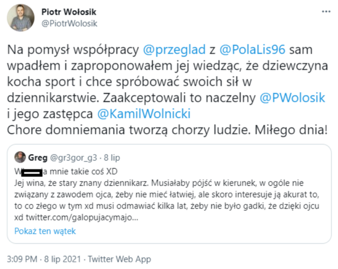 Paweł Wołosik o Poli Lis