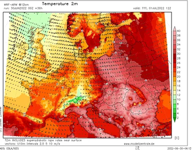 Miniatura: Fala potężnych upałów w Europie. Wysokie...