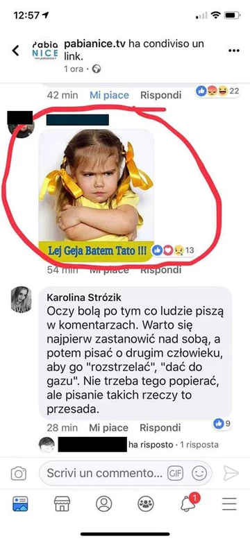 Screen zamieszczony na profilu partnera Roberta Biedronia 