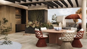 Apartament z widokiem na park, projekt Modeko Studio 