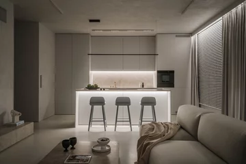 Minimalistyczne mieszkanie całe w bieli, KANDO ARCHITECTS Karolina Krawczyk 