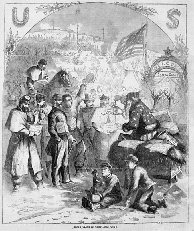 Św. Mikołaj na okładce Harper's Weekly z 3 stycznia 1863 r.