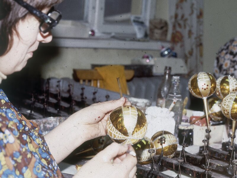 Bombki vintage robione były ręcznie