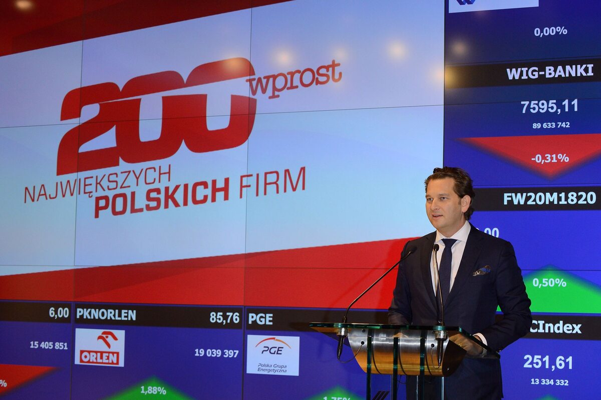 Wydawca tygodnika "Wprost", prezes PMPG Polskie Media Michał M. Lisiecki 
