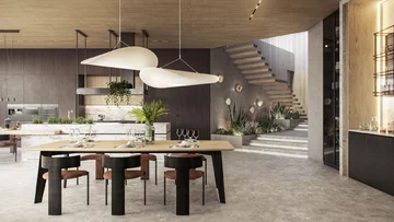 Dom inspirowany rzeką, proj. TISSU ARCHITECTURE 