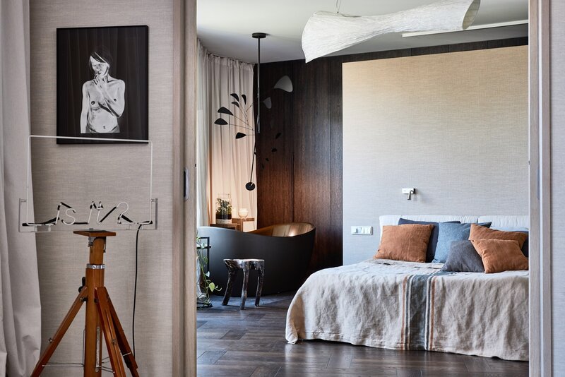 Apartament z tarasem na dachu, projekt Joanna Kuczyńska