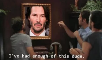 Mem z Keanu Reevesem po prezentacji gry Cyberpunk 2077 