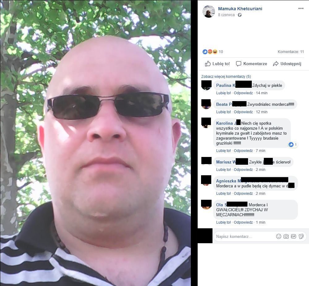 Komentarze polskich internautów na facebookowym profilu poszukiwanego mężczyzny 