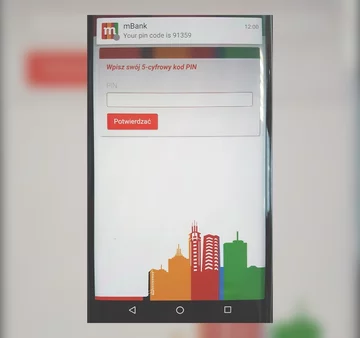 2. Wprowadzenie wygenerowanego kodu PIN 