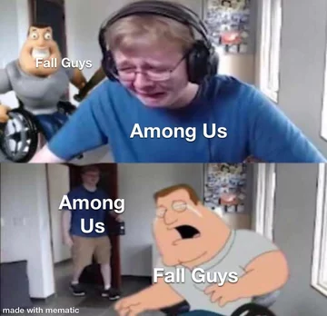 Mem inspirowany grą Among Us 