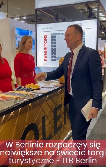 Piotr Borys, Sekretarz Stanu w&nbsp;Ministerstwie Sportu i&nbsp;Turystyki na&nbsp;polskim stoisku w&nbsp;Berlinie