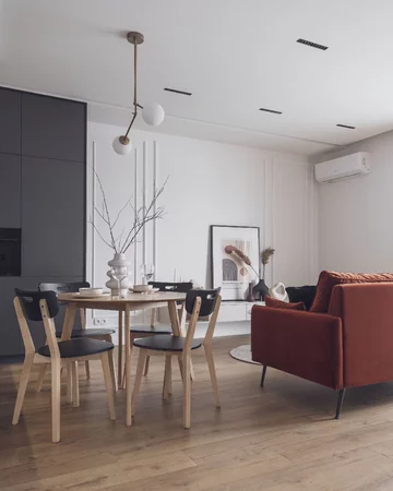 Mieszkanie o powierzchni 40 metrów kwadratowych, eleganckie i wygodne, projekt Paulina Gołaska Skibka, Gołaska, małe mieszkanie