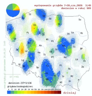 Mapa grzyb&oacute;w