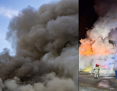 Miniatura: Podpalenie kantoru przy autostradzie A2, w...