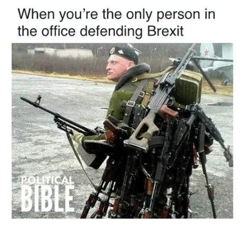 Kiedy jesteś jedyną osobą w biurze, która broni decyzji o brexicie 