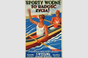 Plakat Sporty wodne z 1933 r. - Muzeum Plakatu w Wilanowie