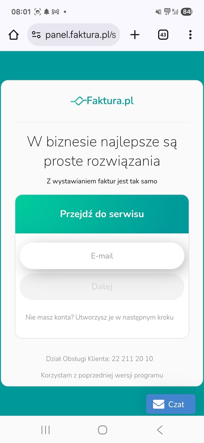 Test usability aplikacji do fakturowania