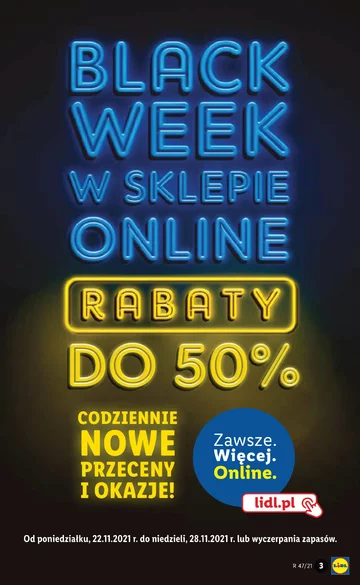 Gazetka Lidla na Black Friday i Black Week 2021 