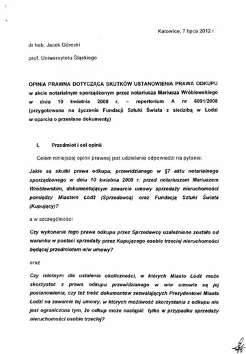 Opinia prawna prof. Góreckiego s. 1