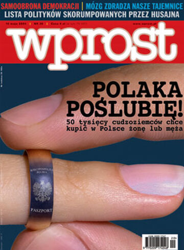 Okładka tygodnika Wprost nr 20/2004 (1120)