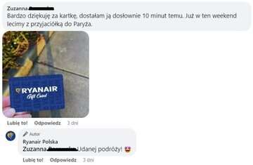 Karta podarunkowa Ryanair
