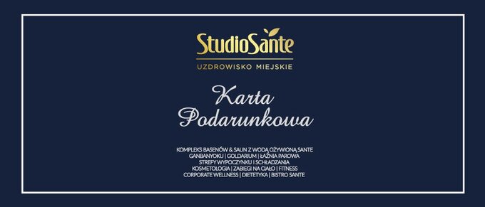 Karta Podarunkowa Studio Sante Uzdrowisko Miejskie