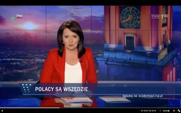 Paski informacyjne z "Wiadomości" TVP 