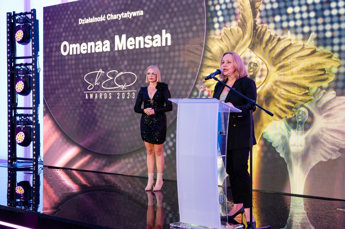 Statuetkę ShEO w kategorii Działalność charytatywna otrzymała Omenaa Mensah 