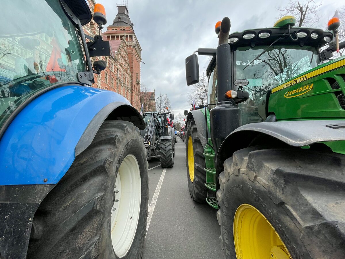 Strajk rolników w Szczecinie 