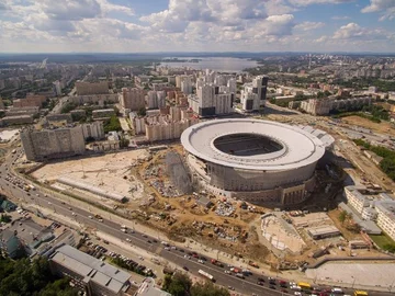 Budowa stadionu w Jekaterynburgu, maj 2017 