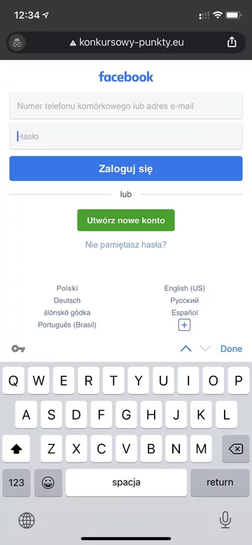 Nowe próba oszustwa na Facebooku 