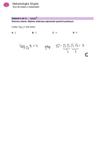 Matura 2024. Matematyka &mdash; poziom podstawowy, Formuła 2023 &mdash; arkusze z&nbsp;odpowiedziami &ndash; zadanie 3